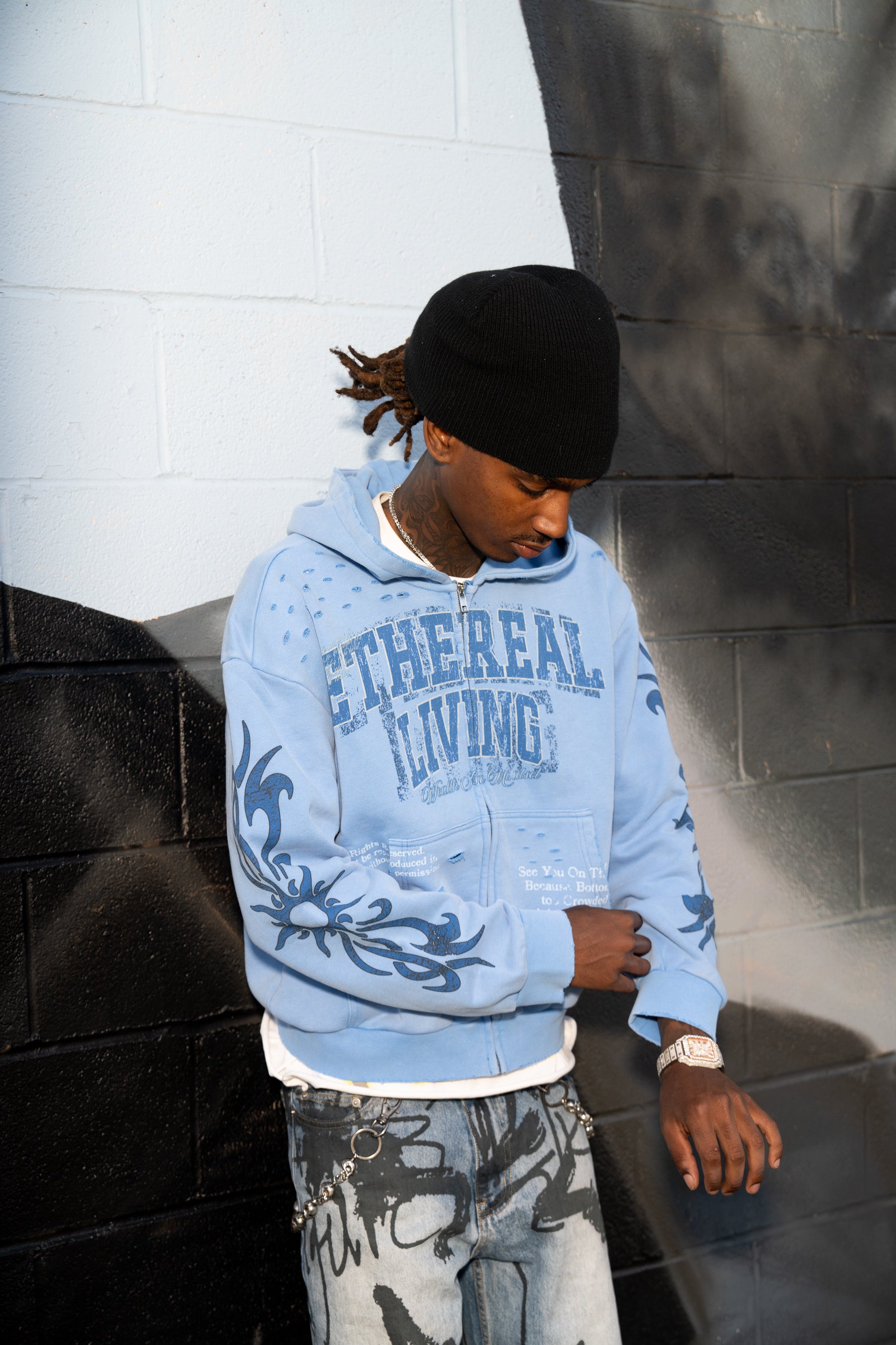 ‘Wealth Is A Mindset’ Zip-Up (Blue)