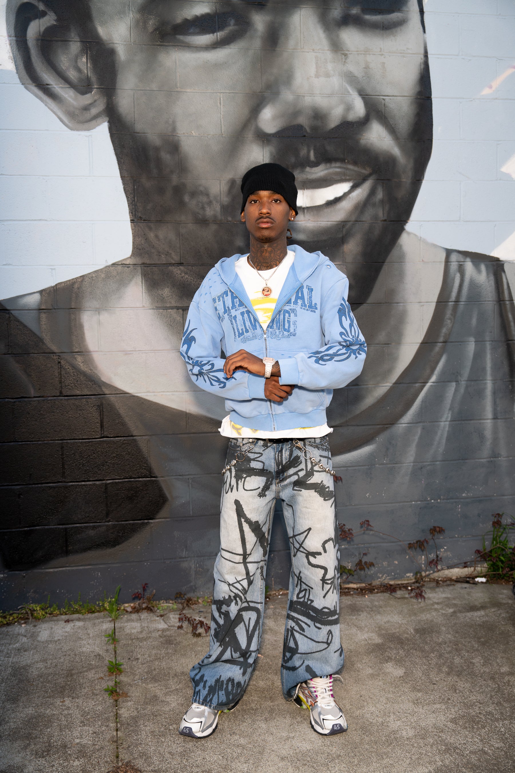 ‘Wealth Is A Mindset’ Zip-Up (Blue)
